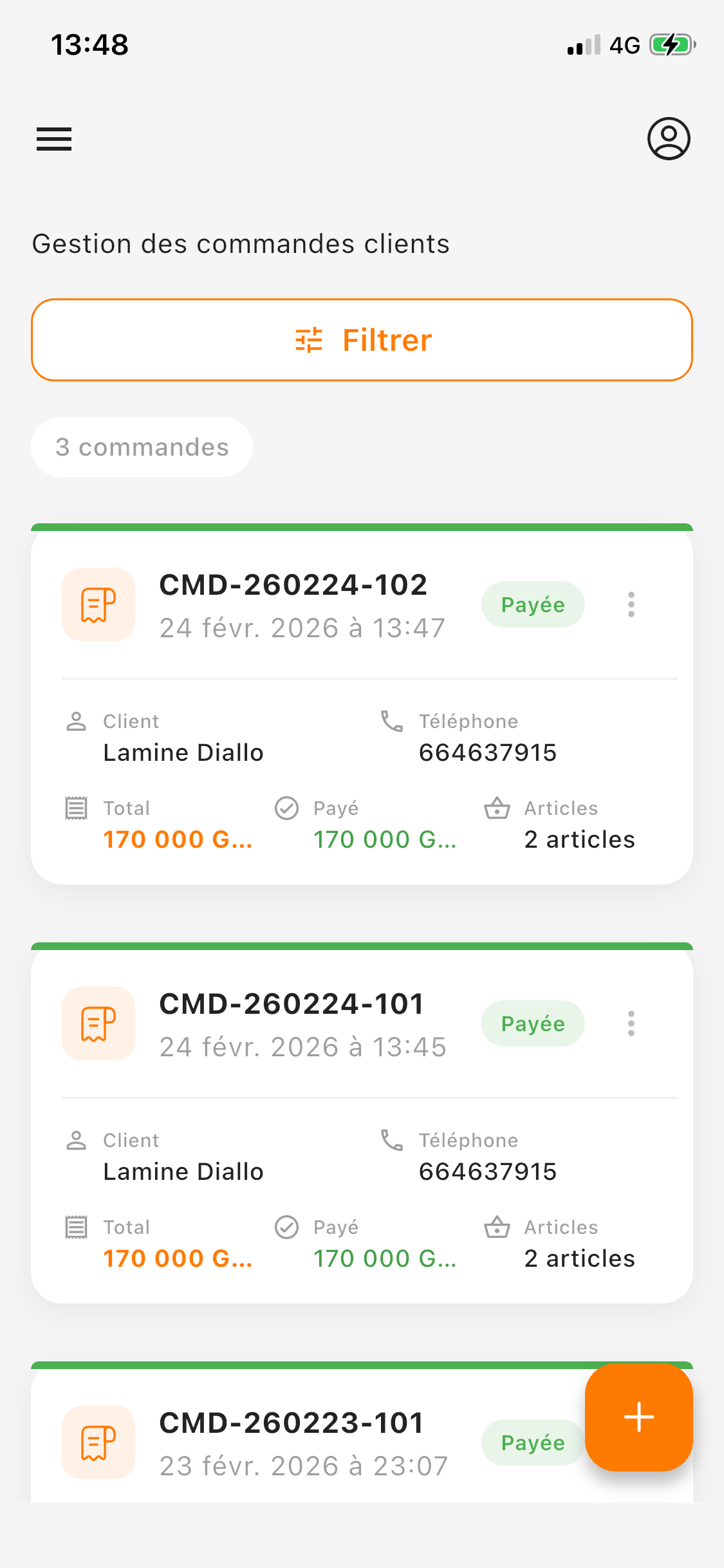 Commandes